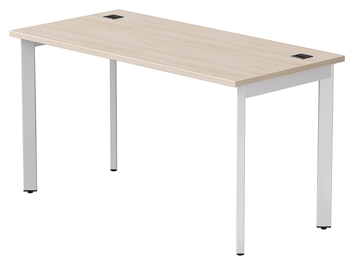 Стол офисный Everprof EVO 1380х670х755 мм (ЛДСП / металл) опоры 45гр, дуб соната / белый