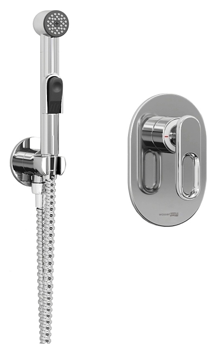 Душ гигиенический встраиваемый Wasserkraft A111857 шланг 120 см, хром