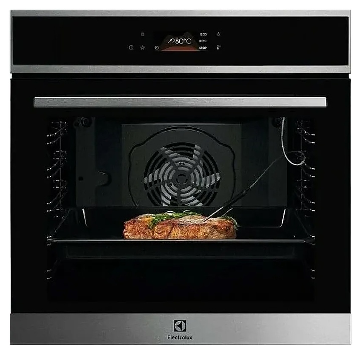 Духовой шкаф с пиролизом Electrolux LOE8P39X черный / нерж. сталь