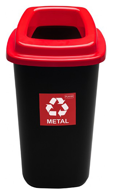 Контейнер для мусора PLAFOR Sort Bin 45 л черный, красный