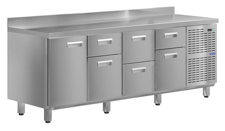 Стол холодильный KAYMAN КСХ-1424/70 (1 дверь, 6 ящиков)