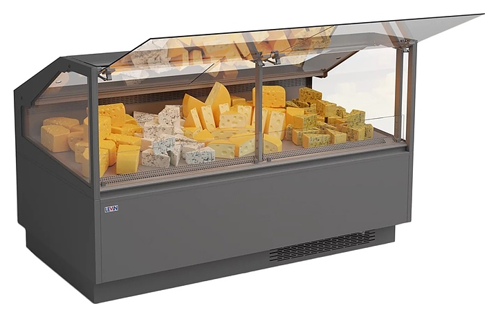 Витрина холодильная Levin DELLA Plug In 250 2500х1110х1180 мм (встроенный агрегат) без боковин