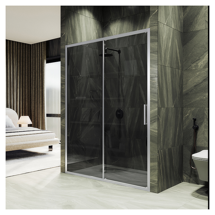 Дверь душевая MaybahGlass MGD-1286-5 180х195 см в нишу, раздвижная