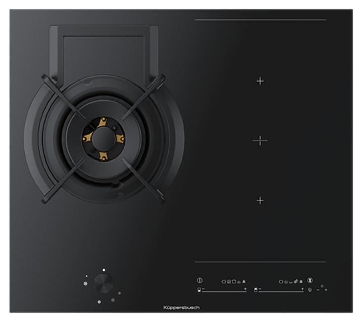 Газовая варочная панель с индукцией Kuppersbusch KIG 6850.0 SR-E5 черный