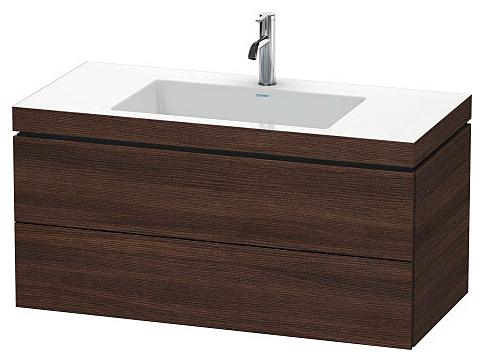 Тумба подвесная с умывальником Duravit L-Cube LC6928O5353 c-bonded