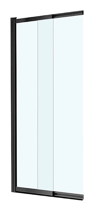Шторка на ванну Vincea VSB-1E100CLB 100х145 см, прозрачное стекло, черный матовый