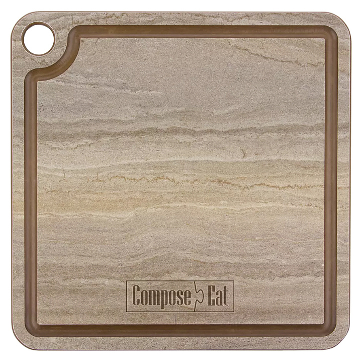 Доска сервировочная ComposeEat PGM1740406KL6 18х18 см, травертин капучино