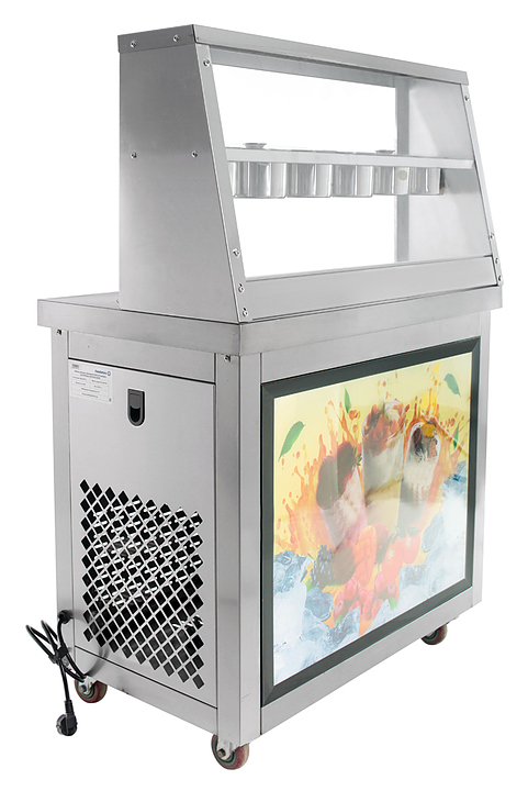 Фризер для жареного мороженого Foodatlas KCB-2Y (контейнеры, световой короб, 2 компрессора)