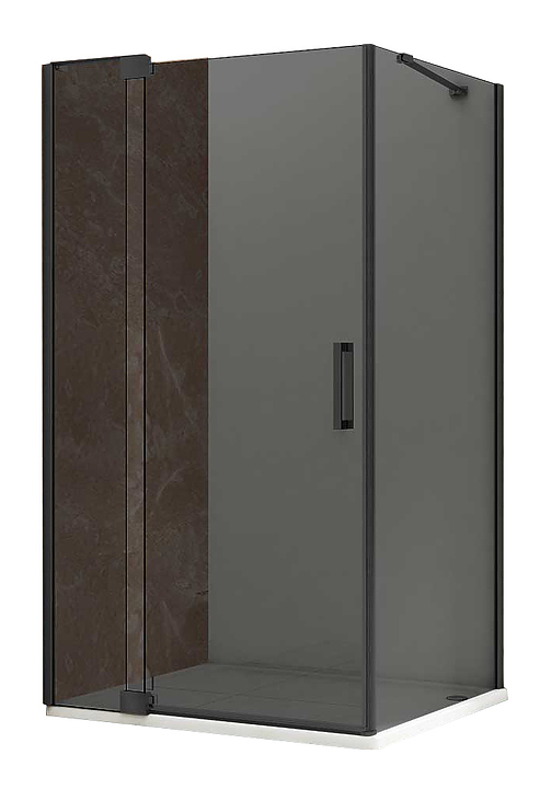 Уголок душевой Vincea Extra VSR-1E111290CGB 110/120х90 см, тонированное стекло, черный