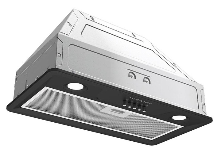 Вытяжка полновстраиваемая HiSTORY CI68B 1FBK черный, серый