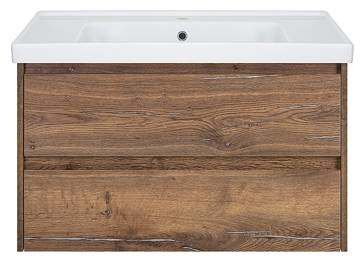 Тумба под раковину Misty Dallas-90 86,5х50 см, с 2 ящиками, подвесная, дуб галифакс