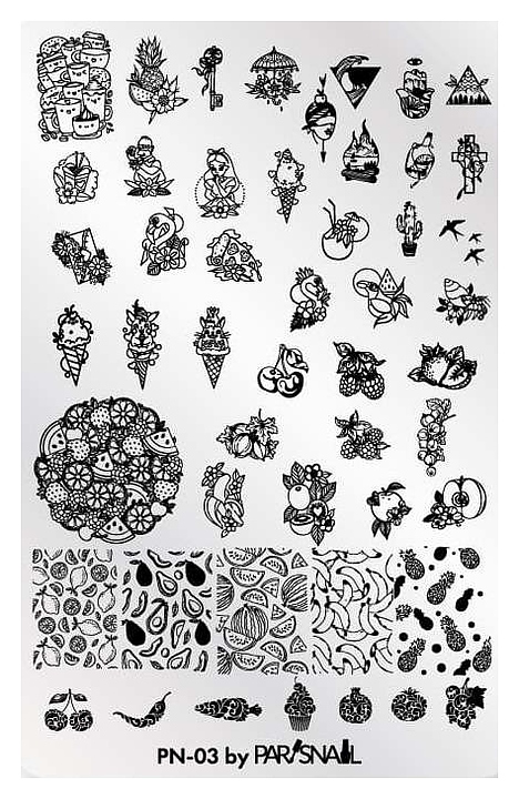 Пластина для стемпинга ParisNail PN-03 (95х145 мм)