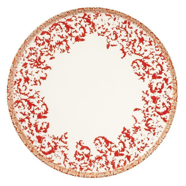 Тарелка для пиццы ID Fine Venecia Maroon 20644-171731 31 см белый, красный