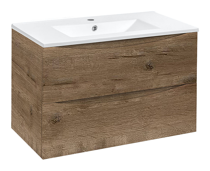 Тумба под раковину Vincea Mia 800 V.Oak 80,7х46 см, с 2 ящиками, подвесная, дуб винтаж