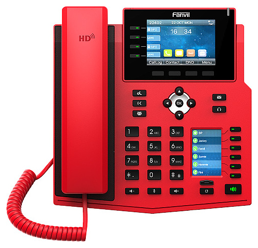 IP-телефон консольный Fanvil X5U красный