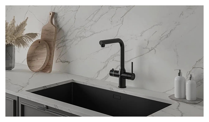 Система мгновенного кипячения воды 4 в 1 ArtisanTech Aquahot Modena черный матовый