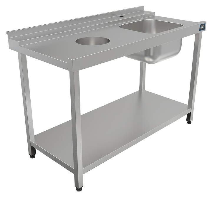 Стол для посудомоечной машины РЕКОМ СПМЦ/4-120/75/85 Л (левое крыло)