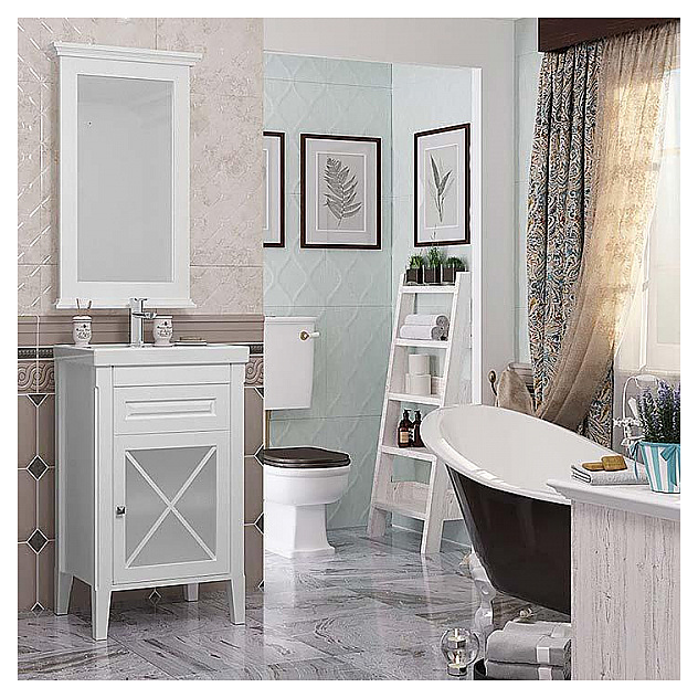 Гарнитур напольный OPADIRIS Палермо 50, 3 предмета, белый матовый