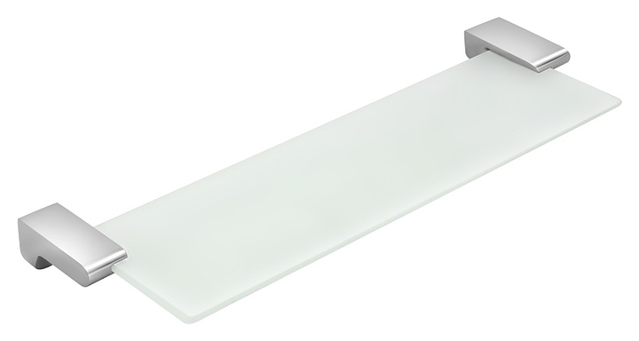 Полка Puff Solinne B-85711 Mirror (силумин / стекло матовое) хром / сатин