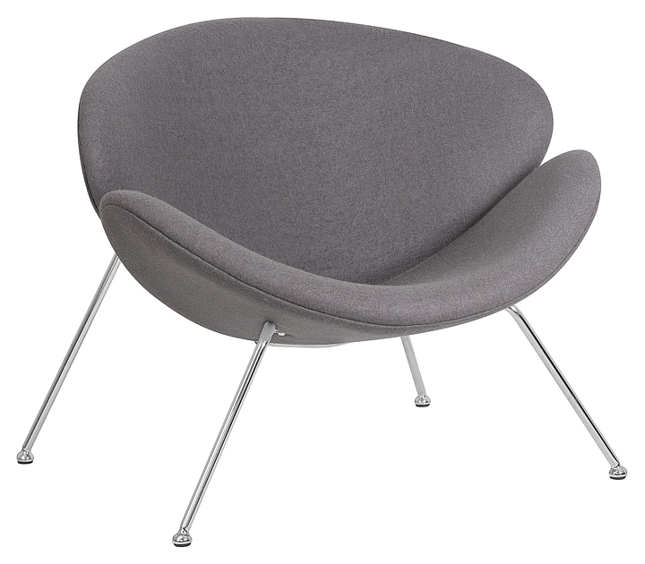 Кресло обеденное DOBRIN 72-LMO EMILY (серое, хром)