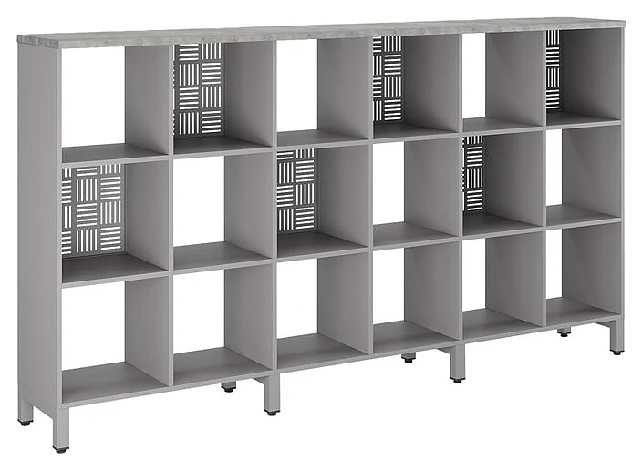 Стеллажная система КОБОР SQ-3Х6 aluminum/chicago