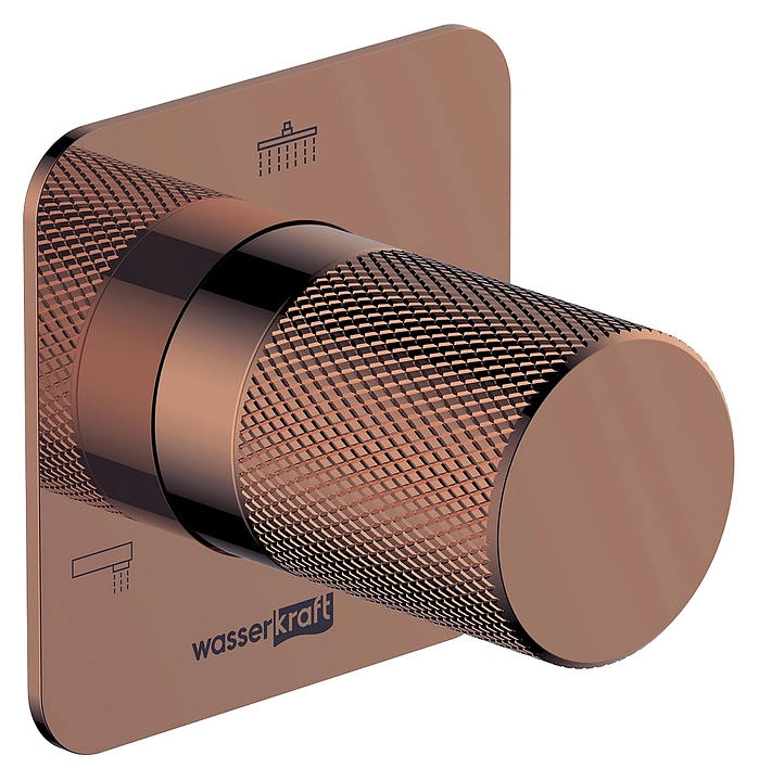 Переключатель потоков Wasserkraft A310 на 3 выхода, розовое золото