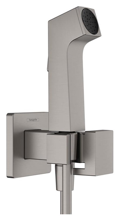 Душ гигиенический встраиваемый Hansgrohe HG Bidette 1jet E 29233340 шлифованный черный хром