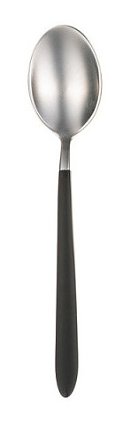 Ложка чайная Narin 202159 Pladies black satin head 12.8 см (материал нерж. сталь, цвет ручки черный)