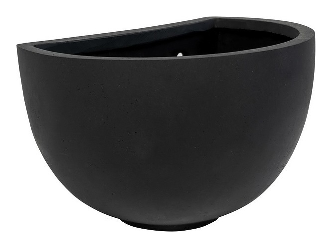 Кашпо настенное Pottery Pots Peter Wally (28,5х18х22 см) черное матовое