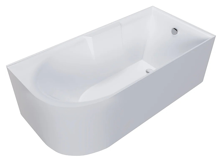 Ванна Grossman GR-2202R 170x75 см, правая, белая, акрил