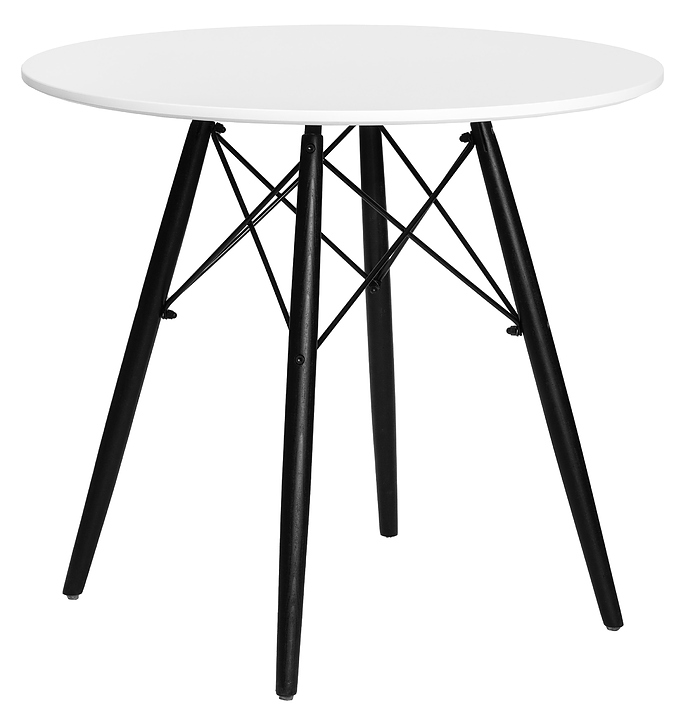 Стол обеденный DOBRIN 108 BlackBase-TD-LMZL CHELSEA`80 BLACK (белый, черный)