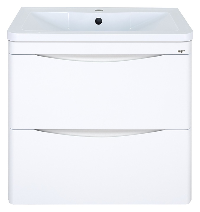 Тумба под раковину Misty Атлантик-70 68,7х61 см, подвесная, с 2 ящиками, белая