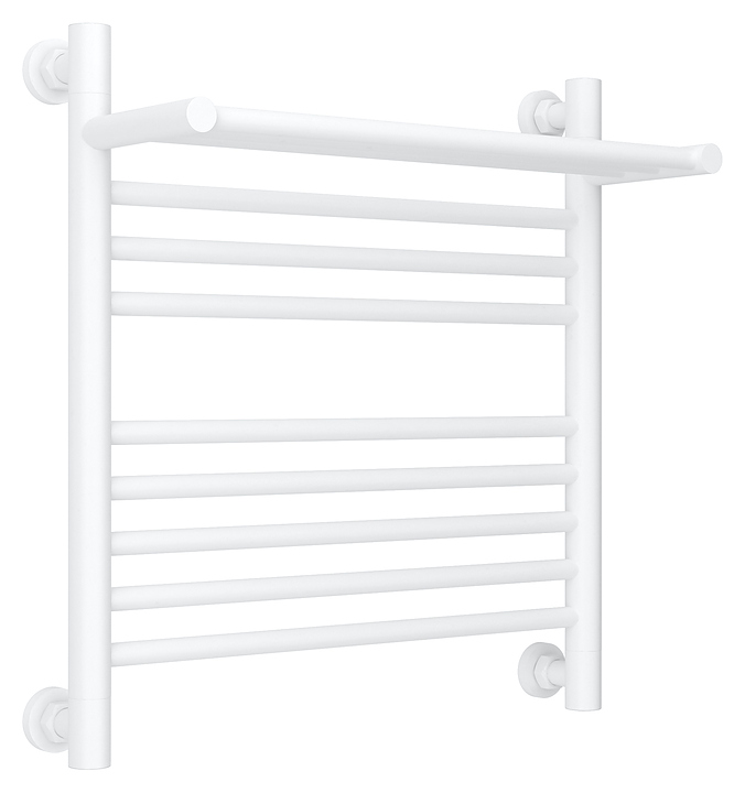 Полотенцесушитель водяной Сунержа Богема с полкой+ 50x50 см матовый белый