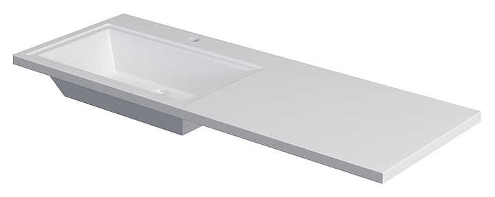 Раковина Stella Polar Мадлен 140 140х49 см, левая, мрамор