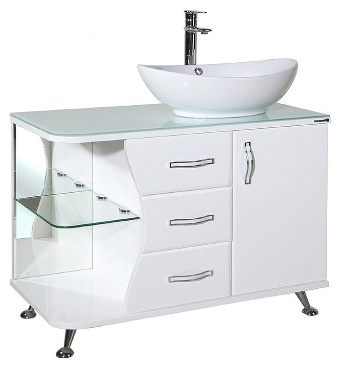 Тумба под раковину Bellezza Рио 90 R правая, белая