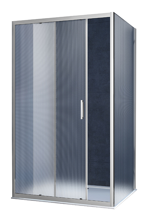 Уголок душевой Vincea Alpha VSR-3AL8010MT 100х80 см, текстурное стекло, хром