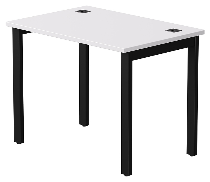 Стол офисный Everprof EVO 980х670х755 мм (ЛДСП / металл) белый / черный