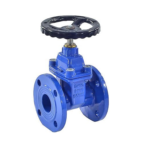 Задвижка чугун Россия 30ч39р аналог МЗВ обрезиненный клин c гайкой Ду 500 Ру10 Тмакс=120C фл