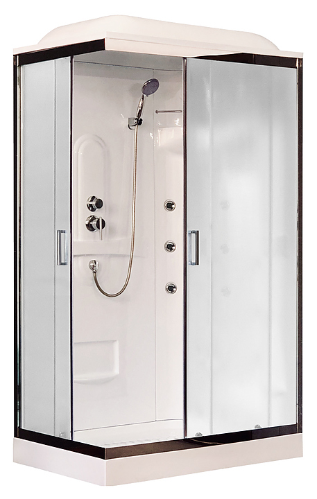 Душевая кабина с гидромассажем Royal Bath RB8120HP2-M-CH-R правая 120х80 см