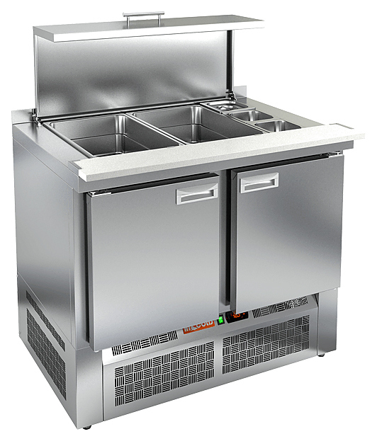 Стол для салатов HICOLD SLE3-11GN (2х1/1+3х1/6) полипропилен