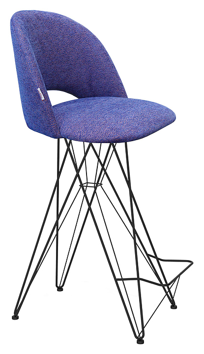 Стул барный Sheffilton SHT-ST34/S66 синий мираж / черный муар