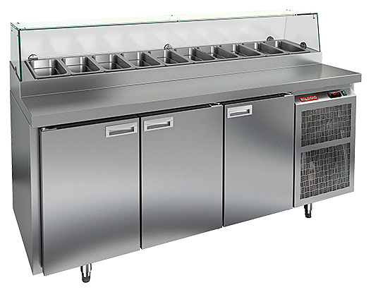 Стол для пиццы HICOLD PZ1-111/GN (1/3H) СО СТЕКЛОМ