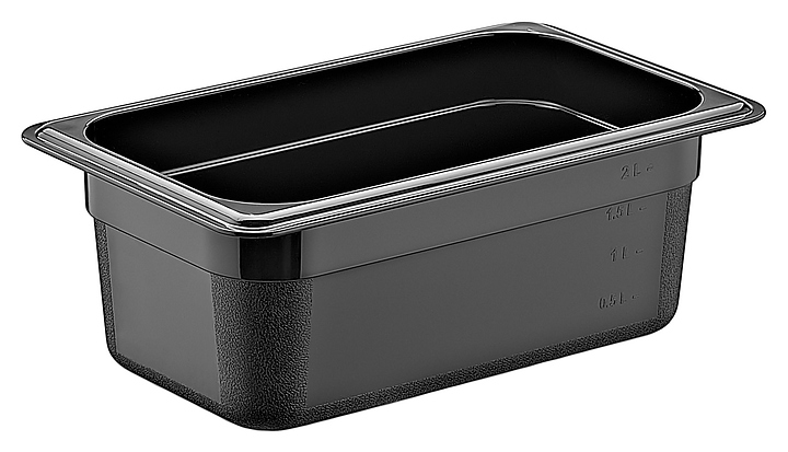 Гастроемкость Gastroplast GNPP-14100/B GN 1/4-100 (265х162х100) 2 л полипропилен черная