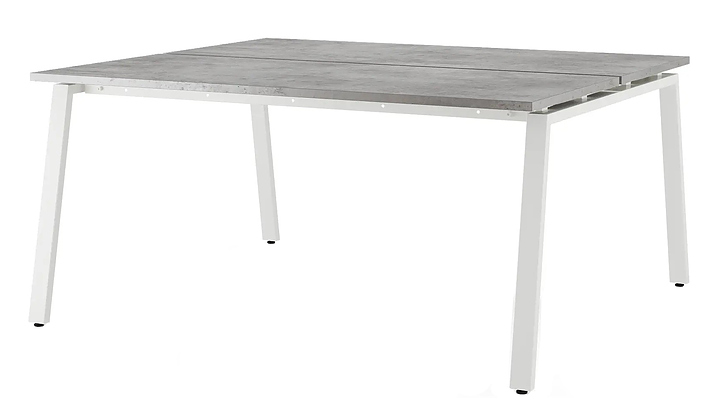 Стол офисный КОБОР A/2-180/120 white/chicago