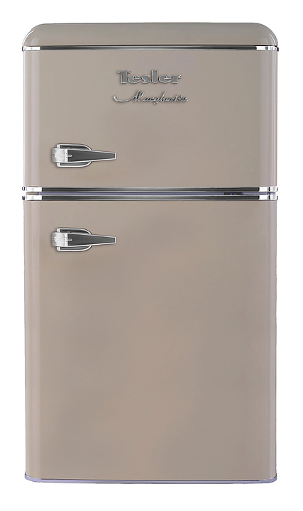 Двухкамерный холодильник TESLER Margherita RT-97 SAND GREY 90 л, песочно-серый