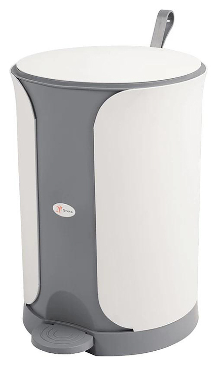 Бак для мусора ТАРА.РУ Sтиль МБ-11 серо-белый 11 л
