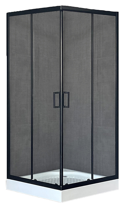 Уголок душевой Royal Bath RB 80HP-T-BL 80х80х200 см, прозрачное, чёрный профиль