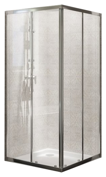 Уголок душевой BelBagno DUE-A-2-80-C-Cr 80x80x190 см, стекло прозрачное