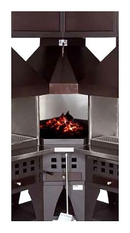 Жаровня на углях угловая с вытяжкой PEVA Corner unit