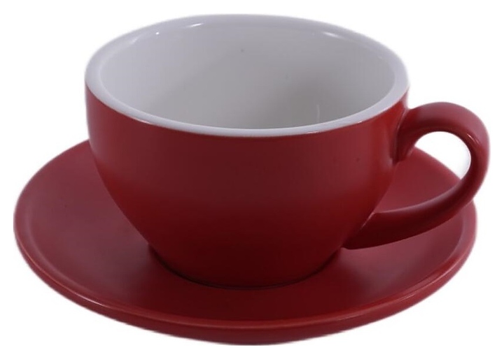 Чайная пара P.L. Barbossa Barista S0120-200-matte red 250 мл (фарфор) красная матовая